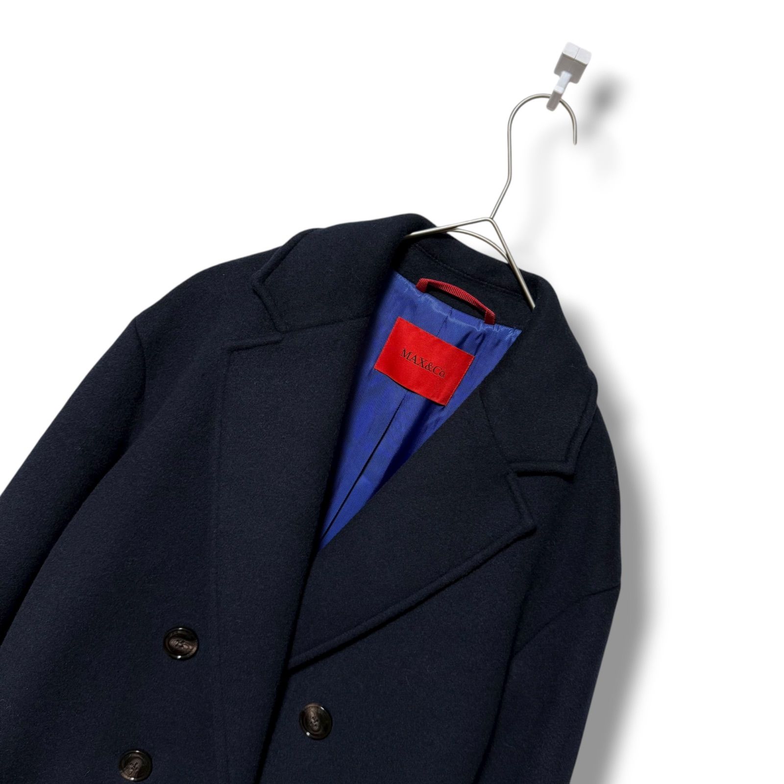 極美品 現行 MaxMara バージンウールコート “101801”ダブルブレスト 