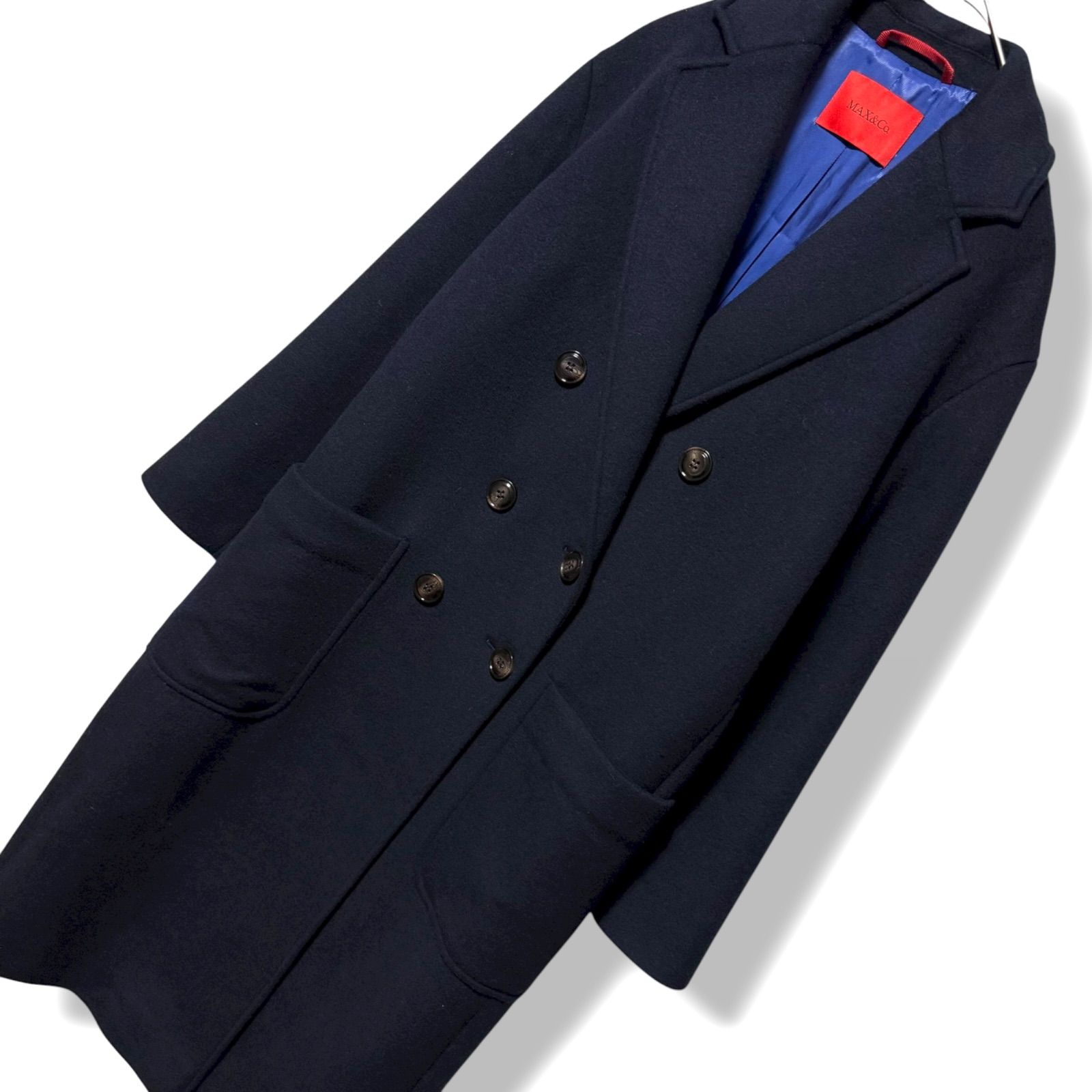 極美品 現行 MaxMara バージンウールコート “101801”ダブルブレスト 