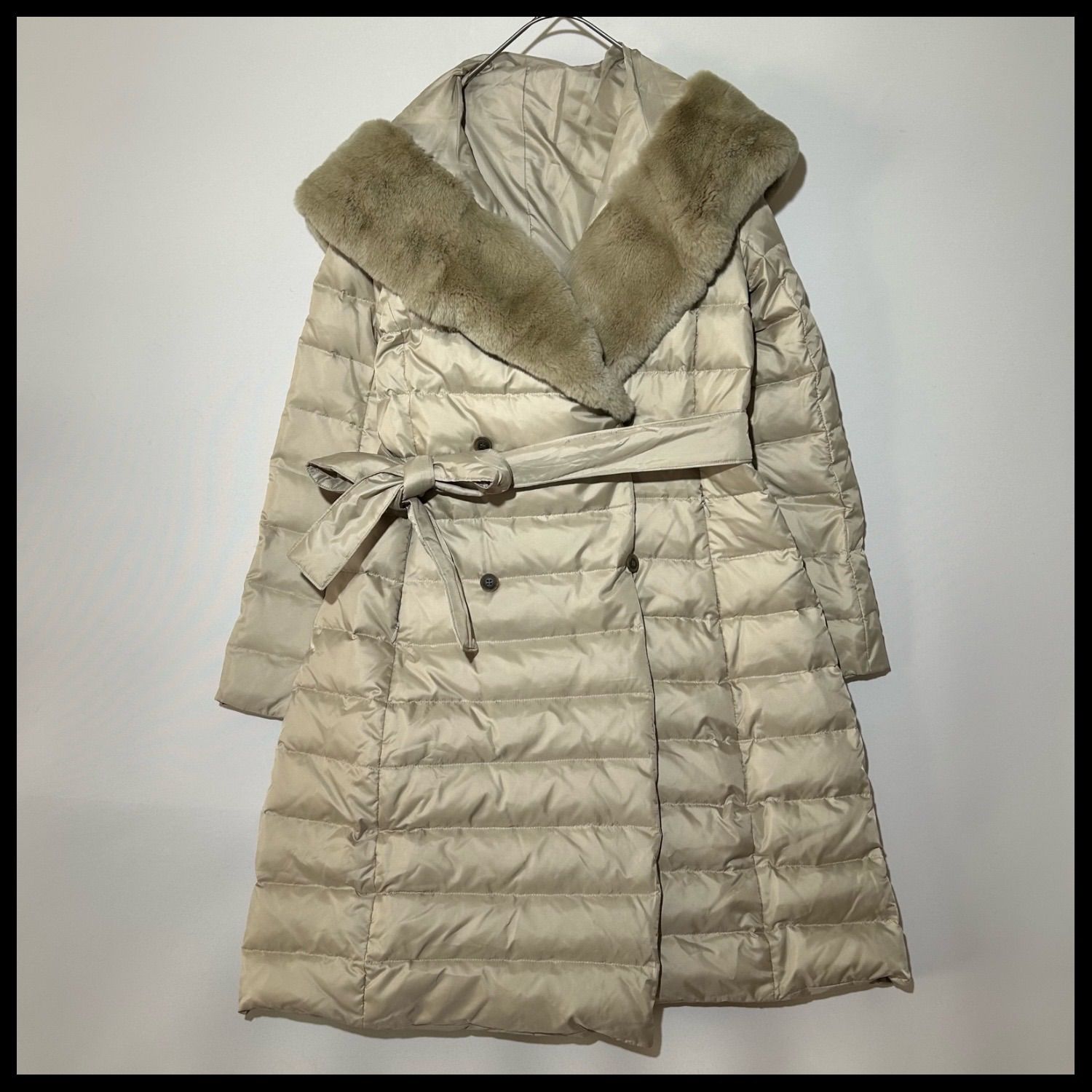 センソユニコ　tb リバーシブルダウンコート　ロング　キルティング　ハイネック センソユニコ t.b ラビットファー ファーコート ダウンコート