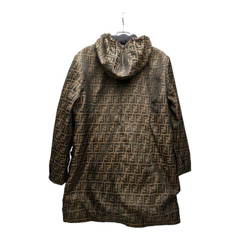 フェンディ ズッカ パーカー リバーシブル サイズ 42 ベージュ ブラウン コットン レディース FENDI 1-0237935