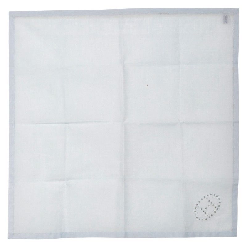 エルメス Hロゴ 刺繍 ライトブルー コットン レディース HERMES 1-0238112