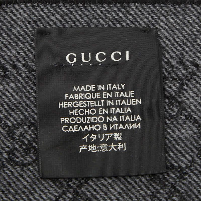  グッチ GG柄 ブラック グレー ウール レディース GUCCI 1-0238925 その他 小物