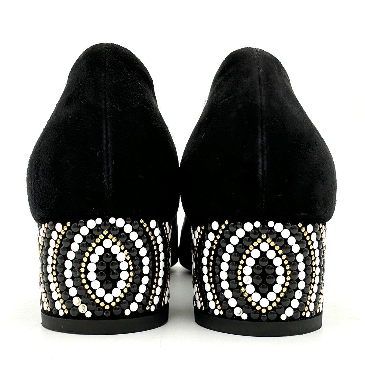  Ferragamo パンプス スエード ヴァラリボン ラウンドトゥ ブラック 2418 T ハイヒール パンプス パンプス