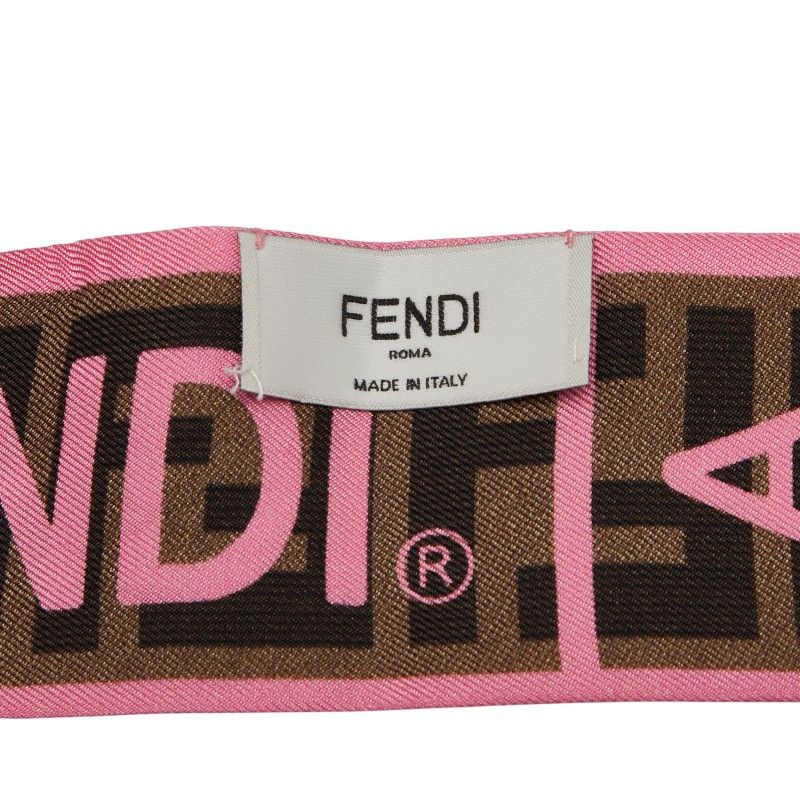 フェンディ ロゴ ズッカ ラッピー ブラウン ピンク レディース FENDI 1-0239869