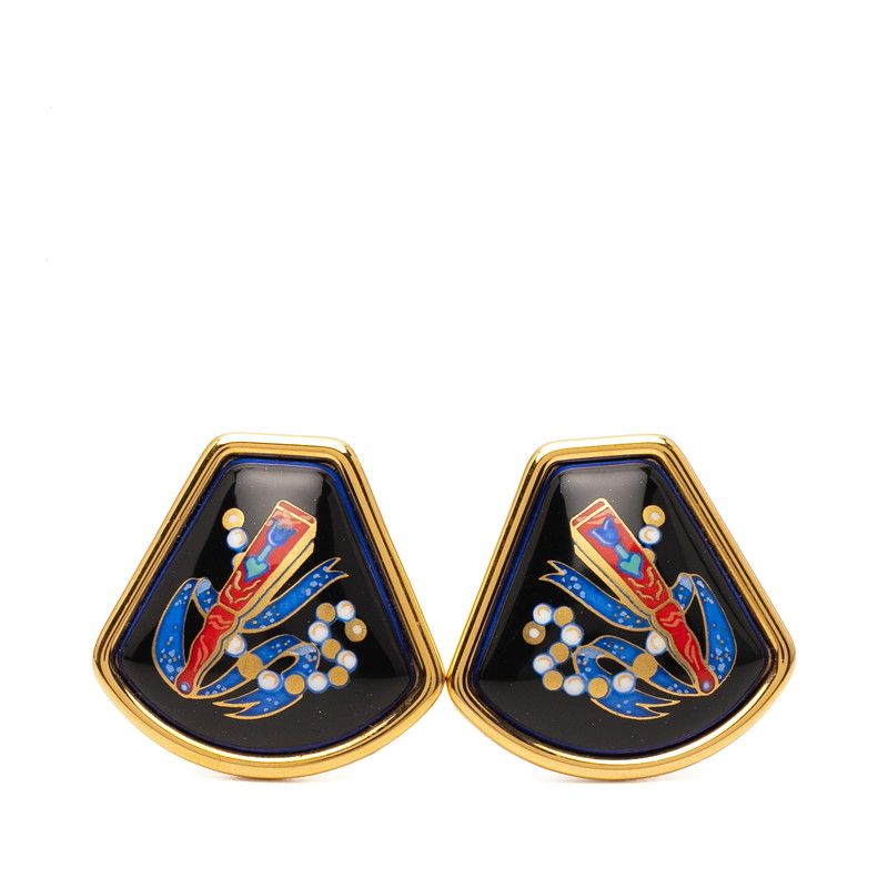 エルメス エマイユ 七宝焼き ゴールド マルチ メッキ レディース HERMES 1-0240012