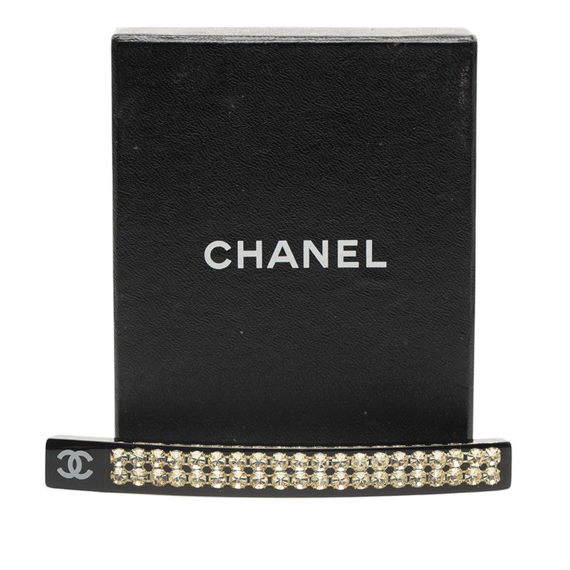 CHANEL　シャネル　フェイクパール　ラインストーン　ココマーク　バレッタ CHANEL シャネル バレッタ ココマーク メタル フェイクパール ライン
