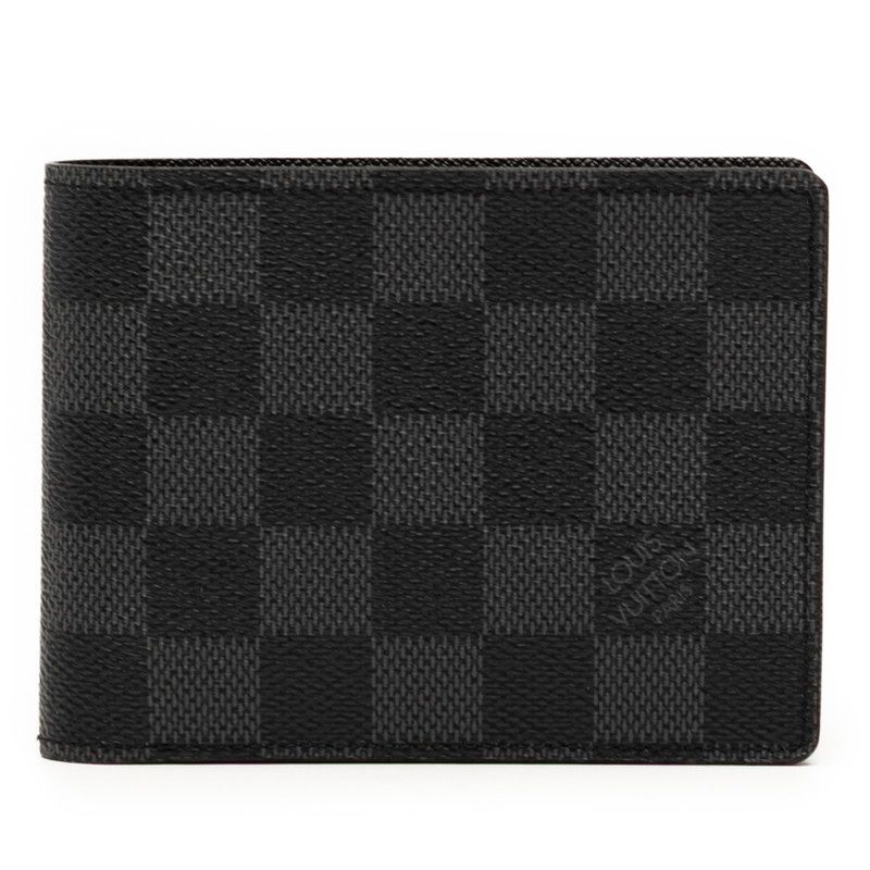 ルイ ヴィトン ダミエグラフィット ポルトフォイユ ミュルティプル N62663 ブラック PVC レディース LOUIS VUITTON 1-0240082