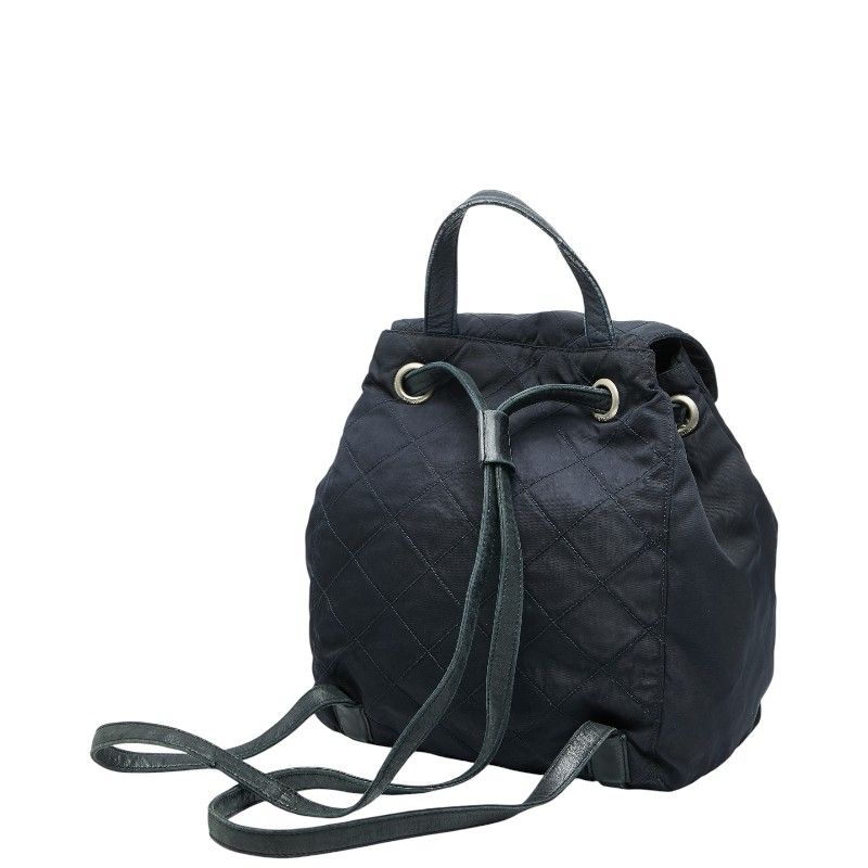 プラダ 三角ロゴプレート リュック バッグパック ネイビー ナイロン