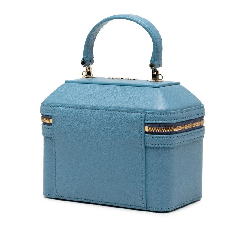 ブルガリ セルペンティ バニティバッグ ミニショルダーバッグ 2WAY ブルー レザー レディース BVLGARI 1-0240321