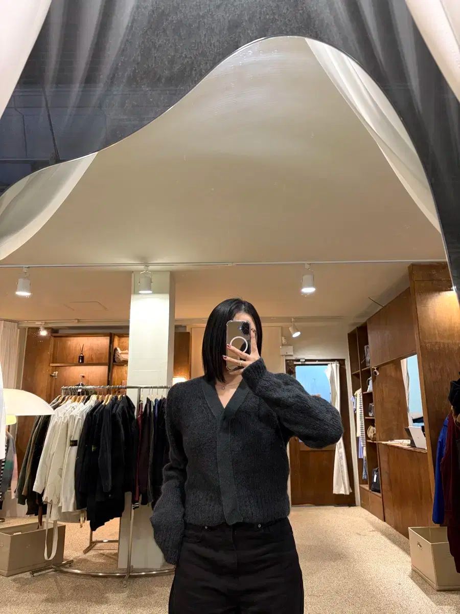 アモーメント モヘア ウール カーディガン