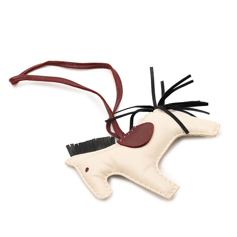 エルメス ロデオMM ペガサス チャーム バッグチャーム クレ ルージュアッシュ ブラック アニョーミロ ヴォースイフト レディース HERMES 1-0241096