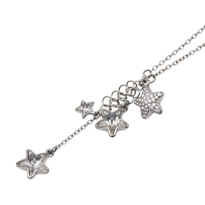 スワロフスキー 星 スター ラインストーン シルバー メタル レディース