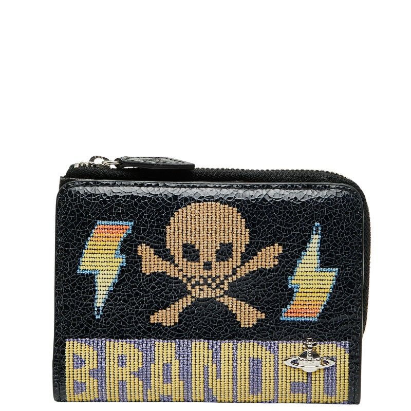 ヴィヴィアンウエストウッド オーブ スカル ブラック マルチ レザー レディース Vivienne Westwood 1-0241210