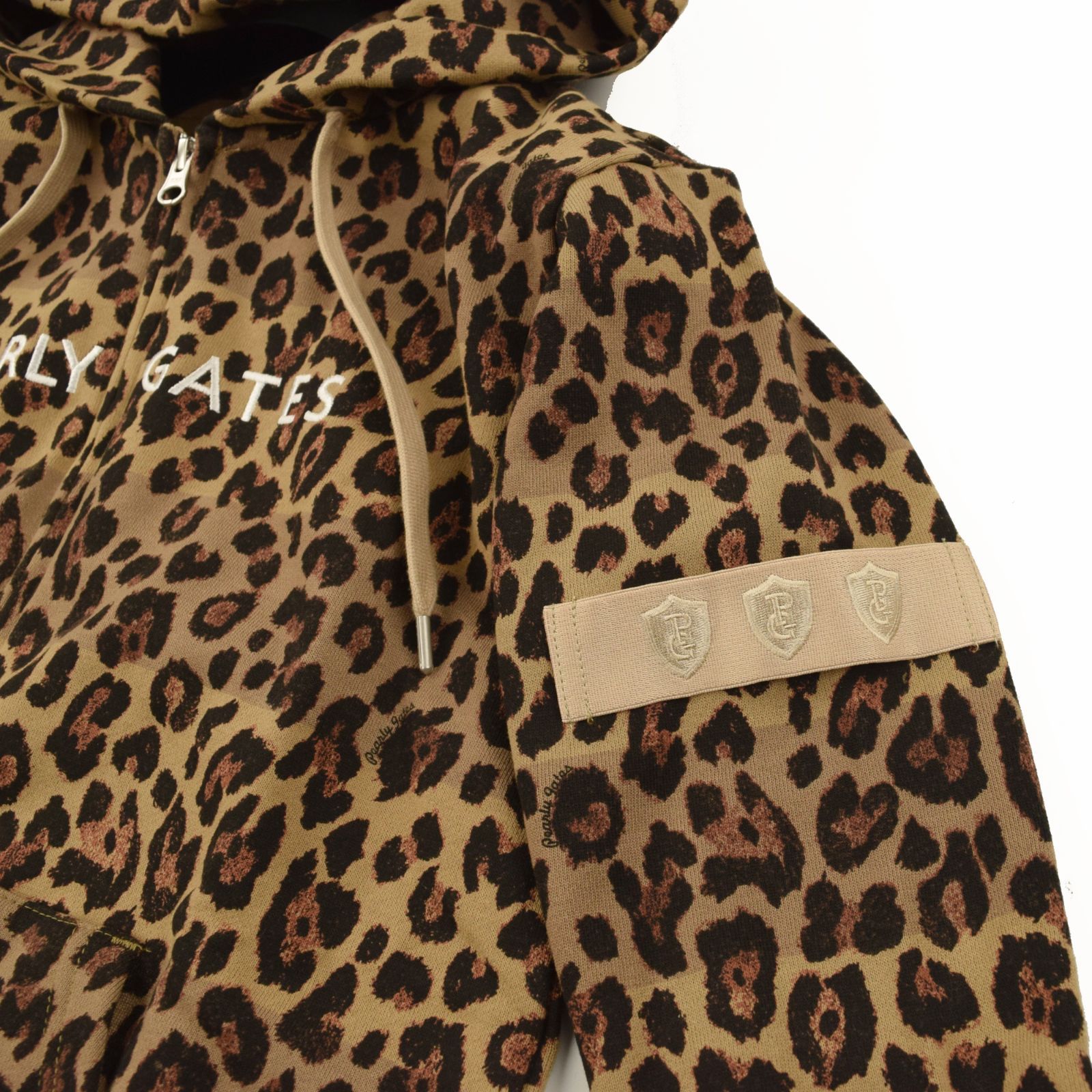 サイズ：0・S・新品】パーリーゲイツ 日本製 レオパード柄 スウェット