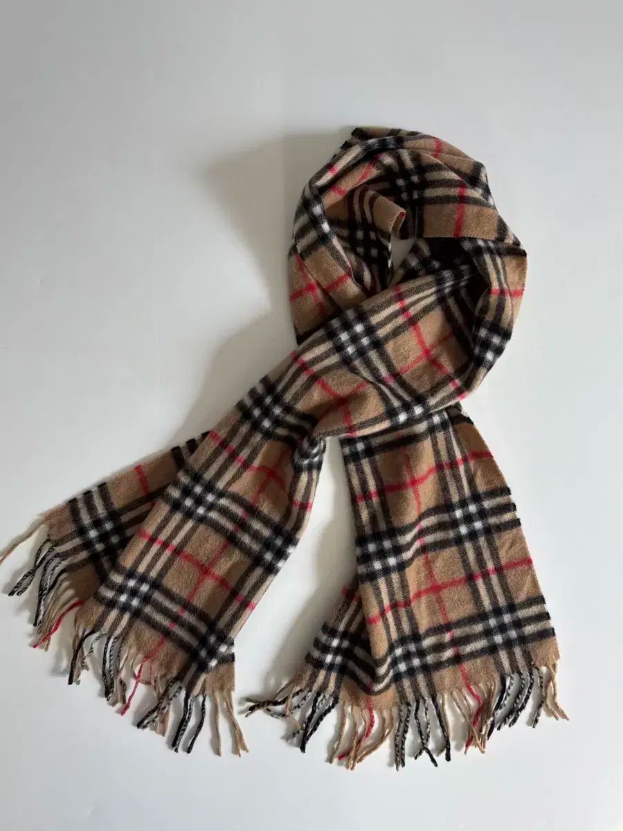 バーバリーズBURBERRYノバチェックカシミヤ100％マフラー