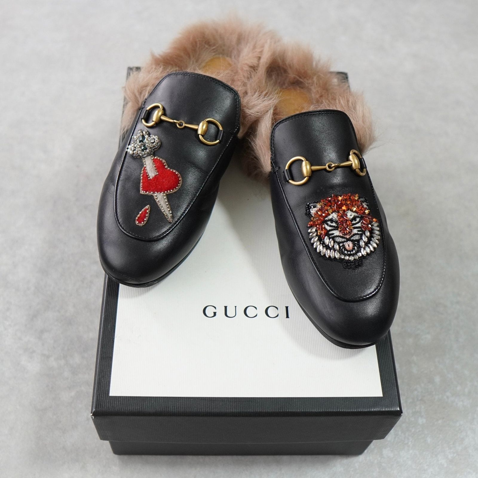 美品 GUCCI プリンスタウン ホースビット シェリーライン ミュール 箱付き 美品 GUCCI プリンスタウン ホースビット シェリーライン ミュール 箱