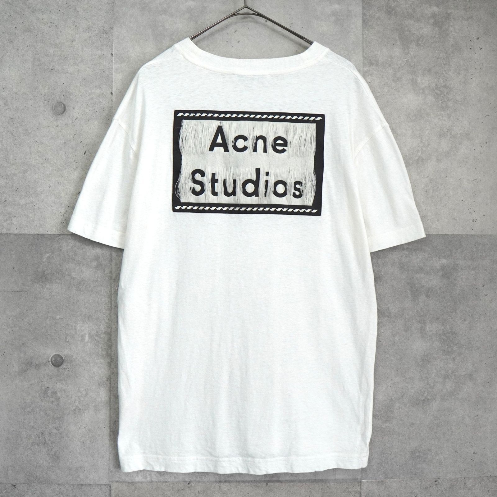アクネストゥディオズ バックロゴ オーバーサイズ Tシャツ ホワイト 