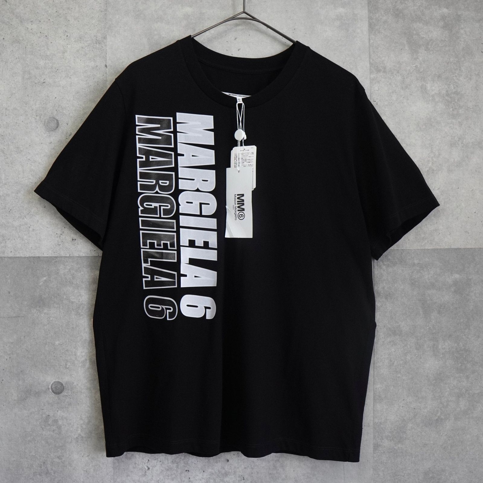 エムエムシックス メゾン マルジェラ ロゴ Tシャツ ブラック タグ付き 