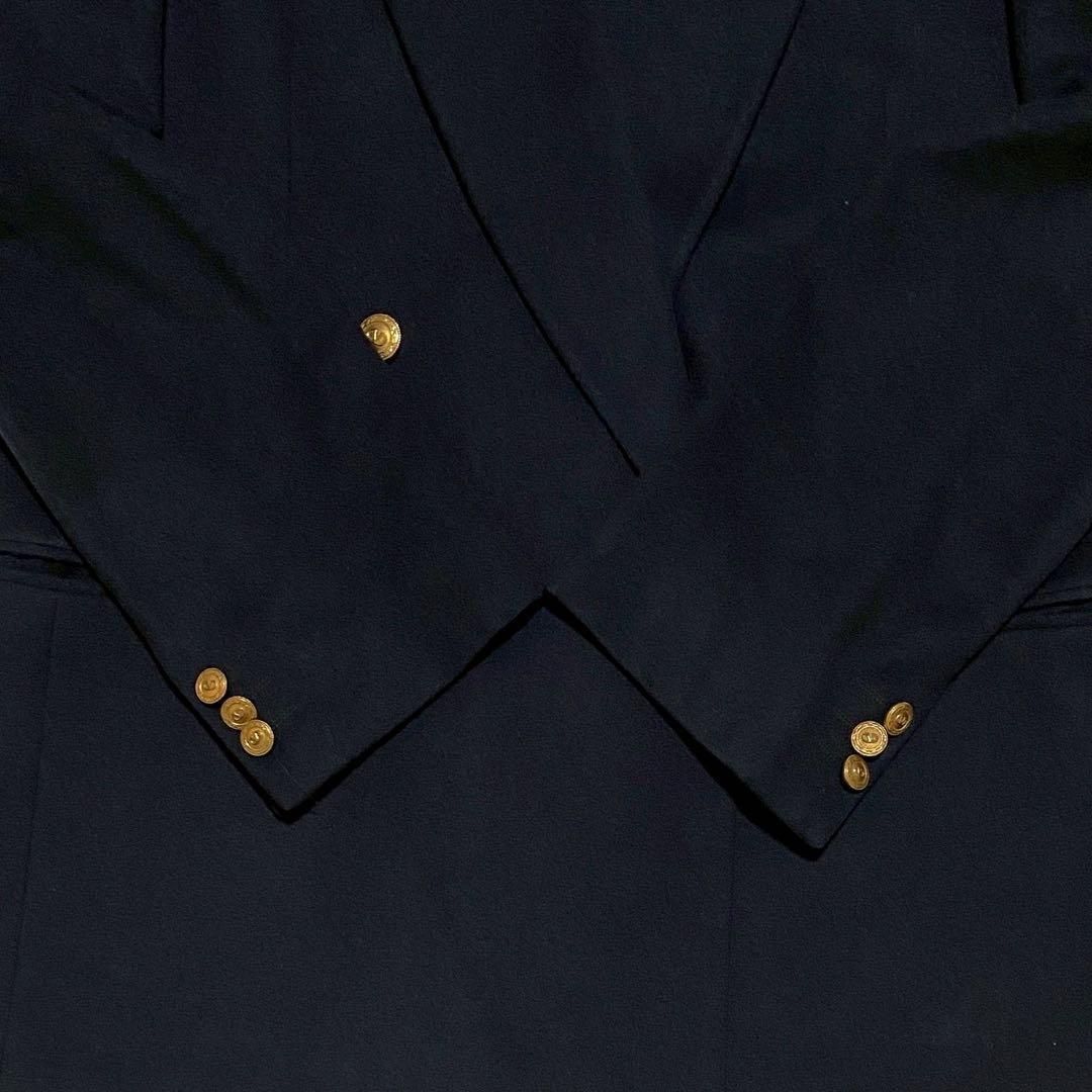 VALENTINO ヴァレンティノ テーラードジャケットブレザー ネイビー 金