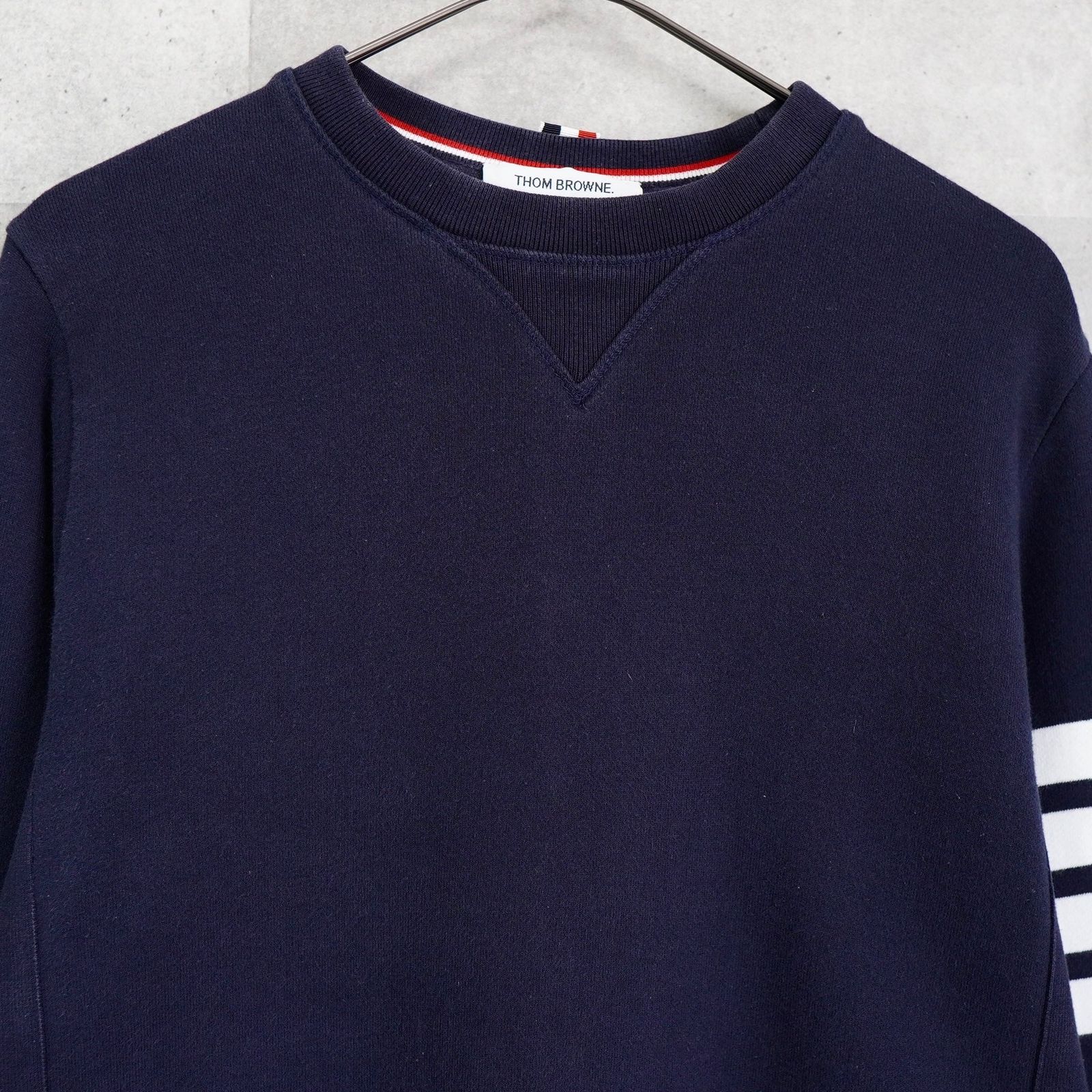 THOM BROWNE ネイビー トレーナー トムブラウン スウェット ネイビー - メルカリ