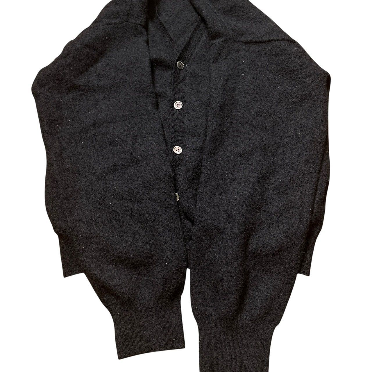 COMME des GARCONS コムデギャルソンオム コットン カーディガン COMME des GARCONS HOMME 00s HH-N005 AD2002 milled wool Cardigan