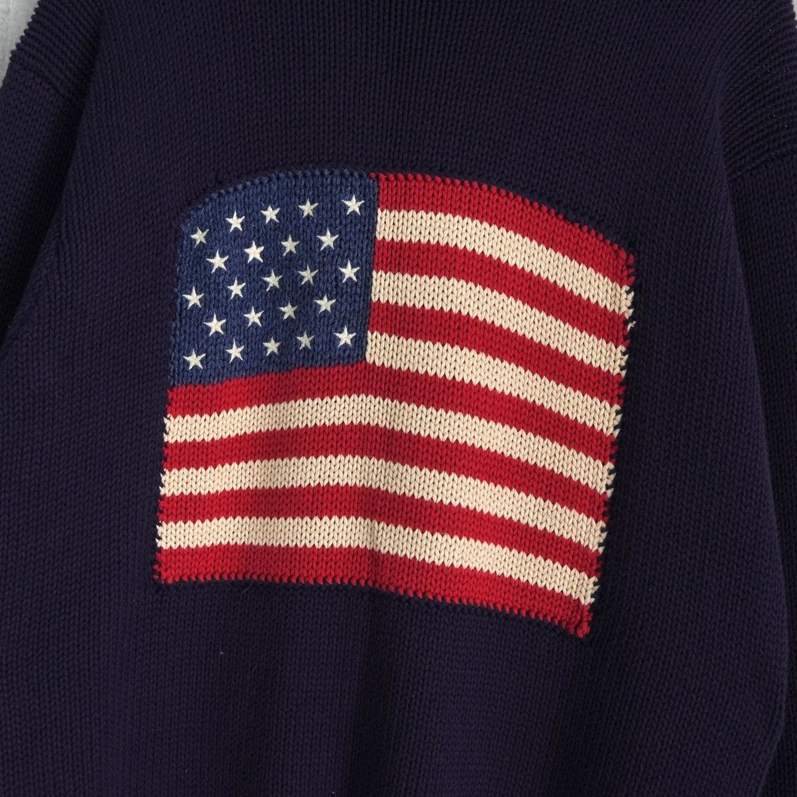ポロ ラルフローレン ヴィンテージ 星条旗 タートルネック ニット