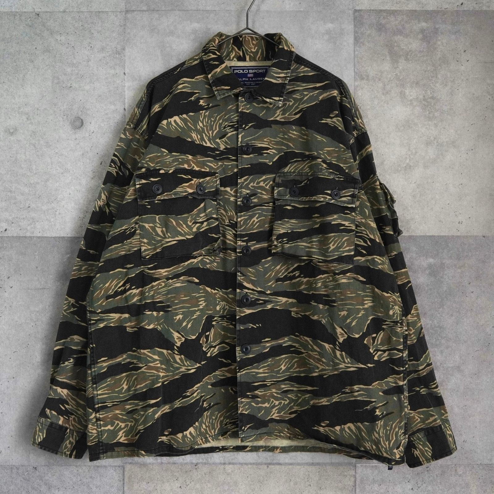 POLO SPORT RALPH LAUREN ポロ スポーツ ラルフローレン ヴィンテージ カモ柄 ミリタリージャケット カーキ