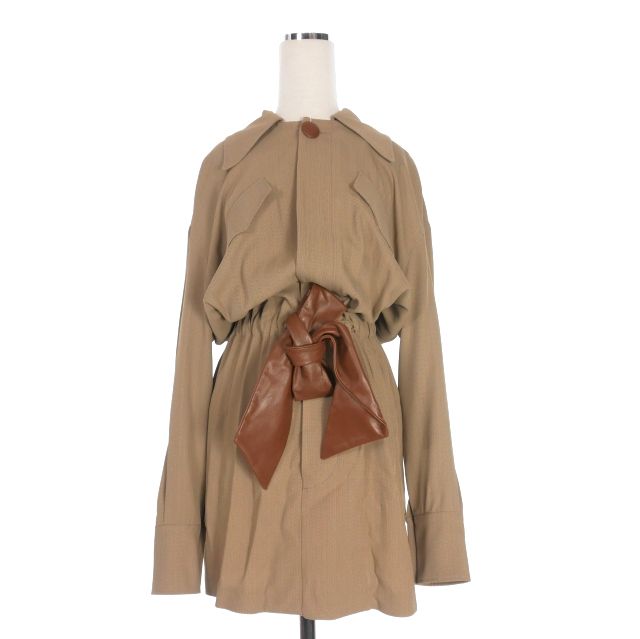 ディースクエアード DSQUARED2 23AW ブラウジングワンピース ドレス 長袖 38 ベージュ S75CV0678 正規