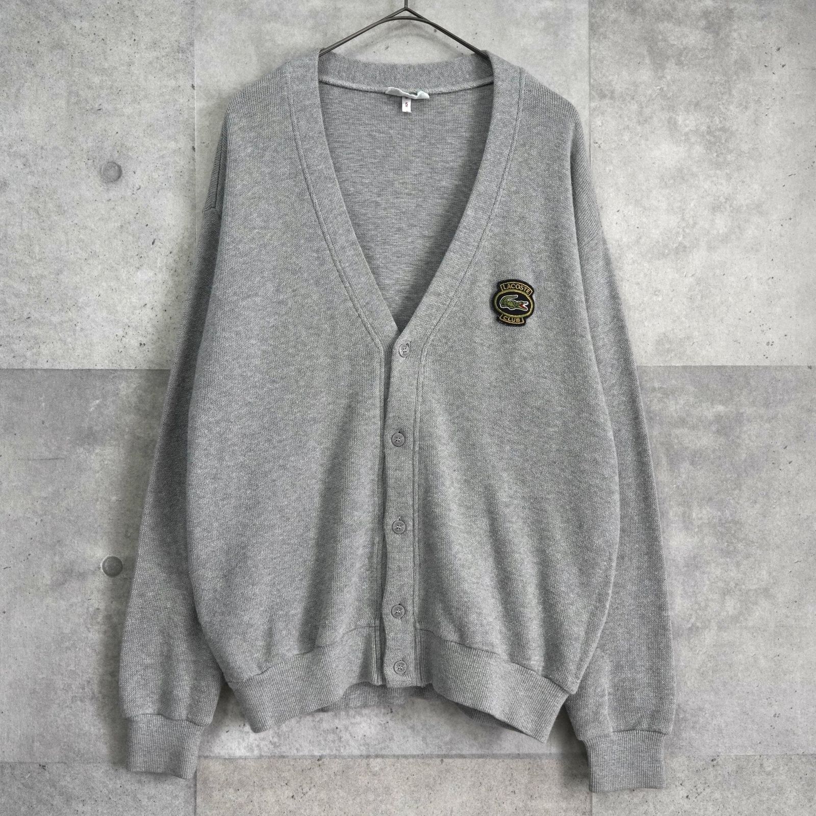 シュミーズ ラコステ ヴィンテージ エンブレムロゴ カーディガン グレー