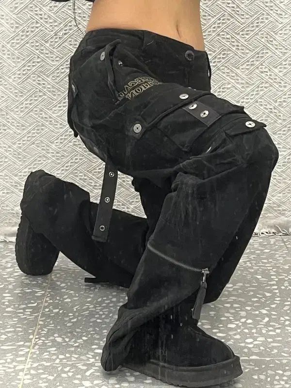 DOHCストリートヒップホップマルチポケットカーゴパンツ 34インチ C06587