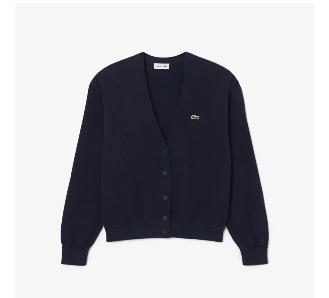  LACOSTE ラコステ ネイビー Vネック カーディガン 長袖 カーディガン ボレロ アンサンブル
