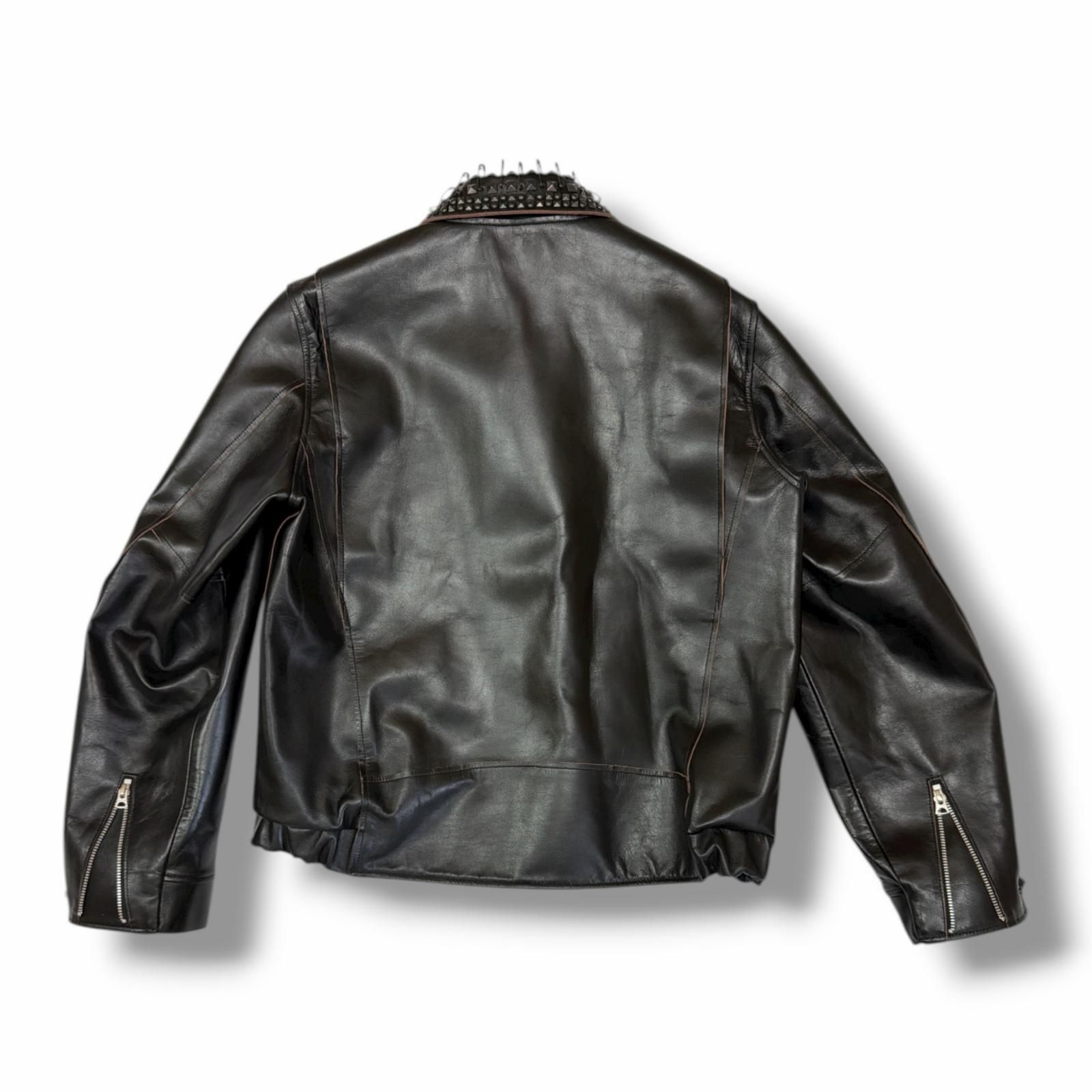 参考上代396000円 未使用 Sacai 25AW Studded Leather Jacket スタッズ