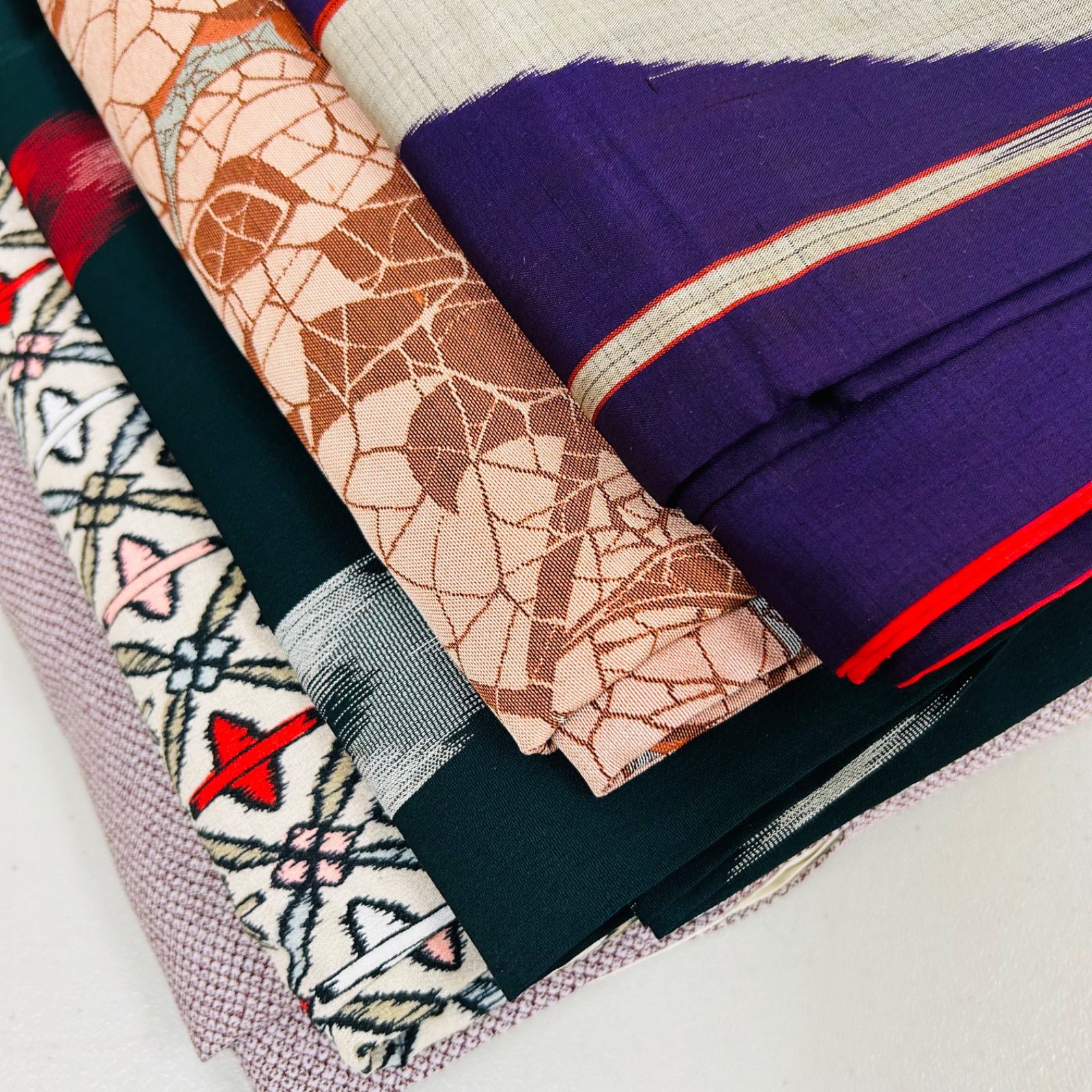 アンティーク 着物 正絹 5着 着物まとめ売り リメイク材料 m-413