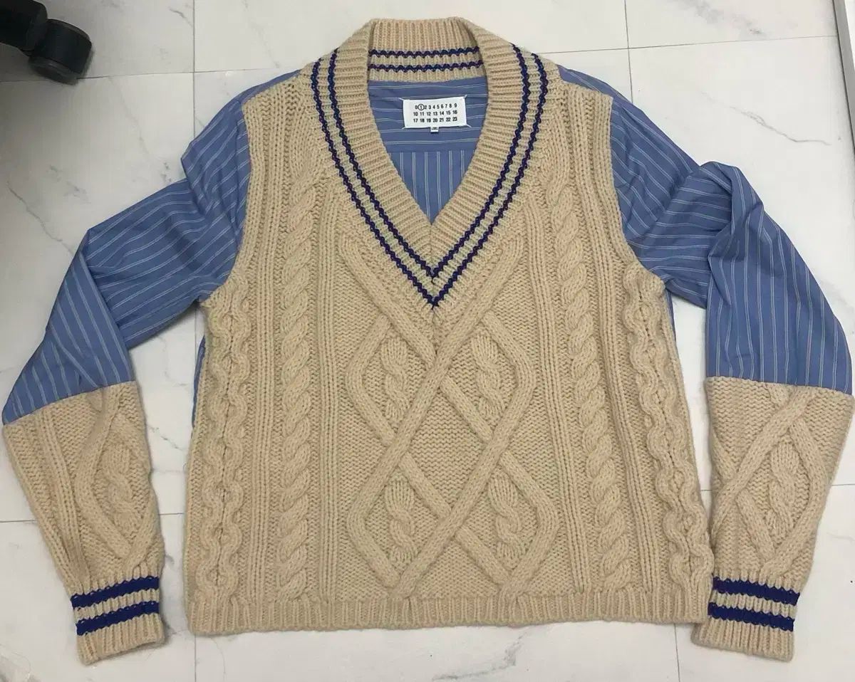 メゾンマルジェラ ケーブルニット it40 アイボリー