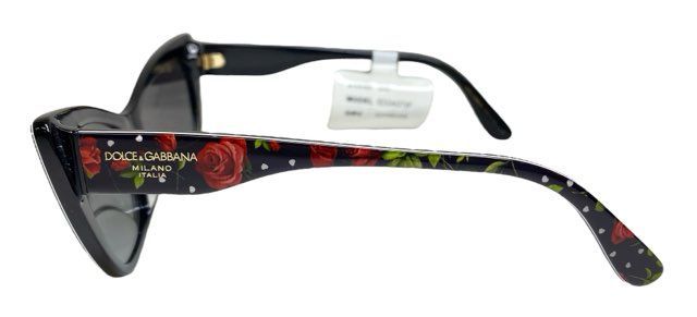 未使用 ドルチェ&ガッバーナ サングラス ドルガバ ロゴ DG  DG4370 32298G56 花柄  アイウェア 　キャットアイ　バラ　レッド　赤　ブラ 未使用 ドルチェ&ガッバーナ サングラス ドルガバ ロゴ DG DG4370