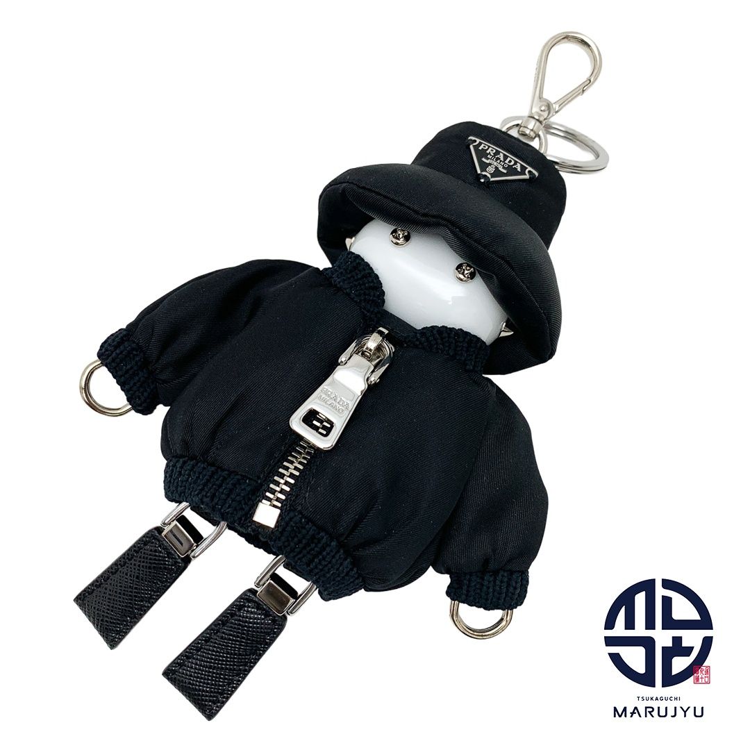 PRADA プラダ 黒 ブラック Soft robot Re-Nylon キーチェーン チャーム