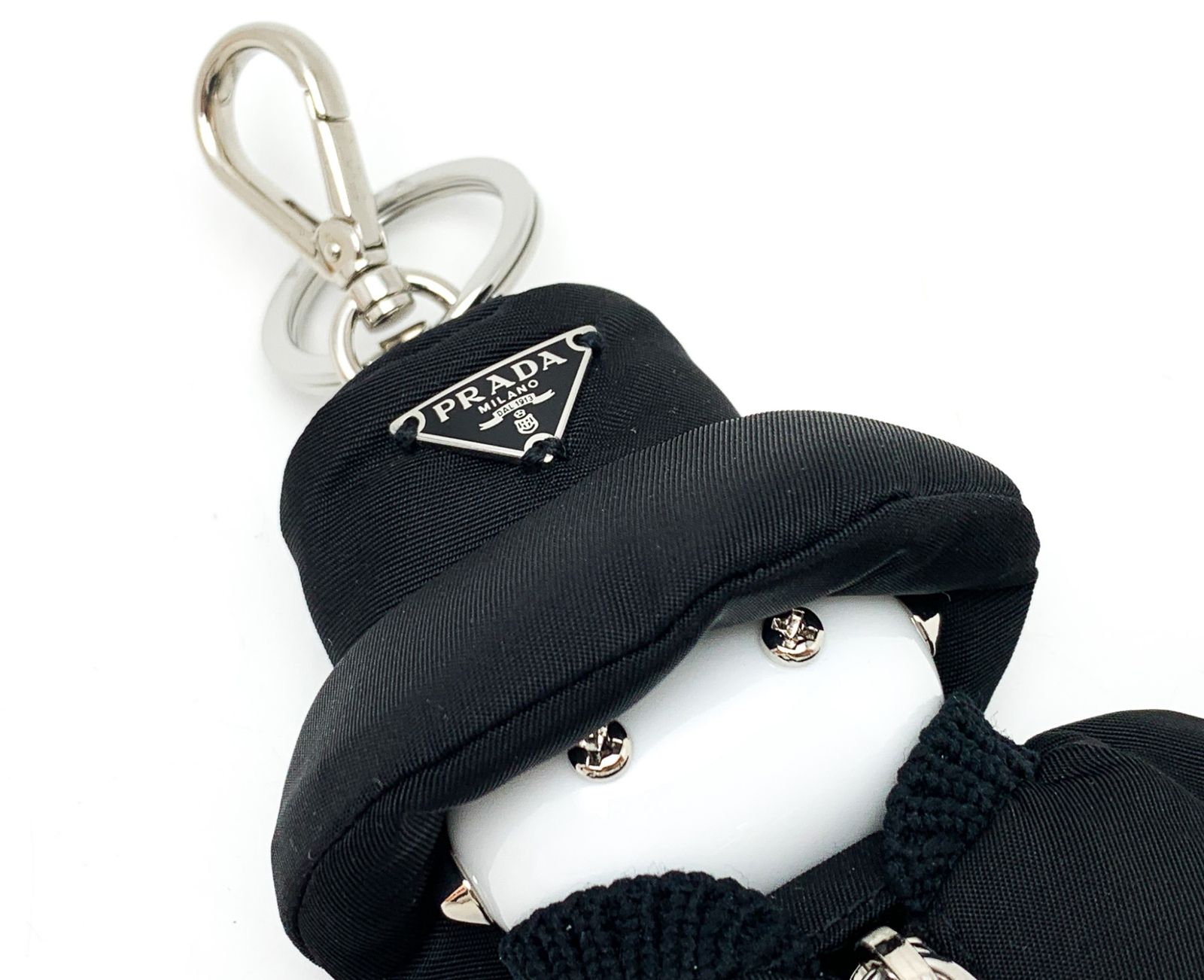 PRADA プラダ 黒 ブラック Soft robot Re-Nylon キーチェーン チャーム