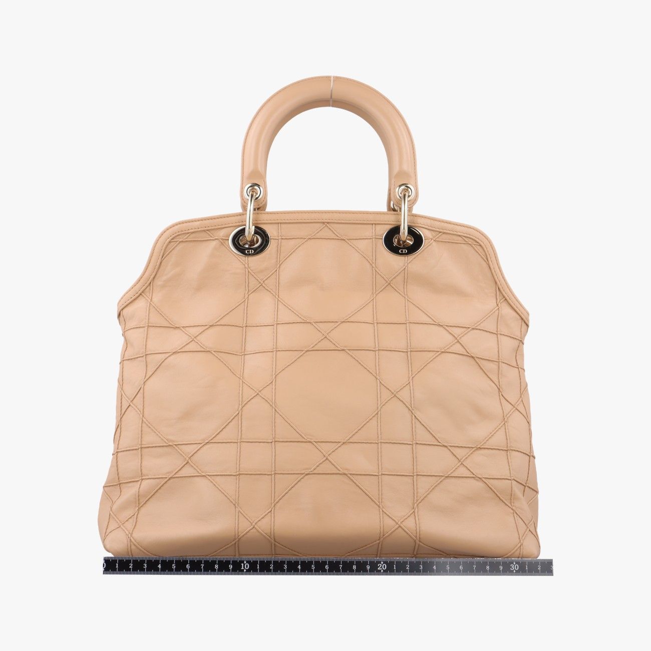 クリスチャンディオールChristian Diorグランヴィル ベージュ ラムスキン 09-MA-0151