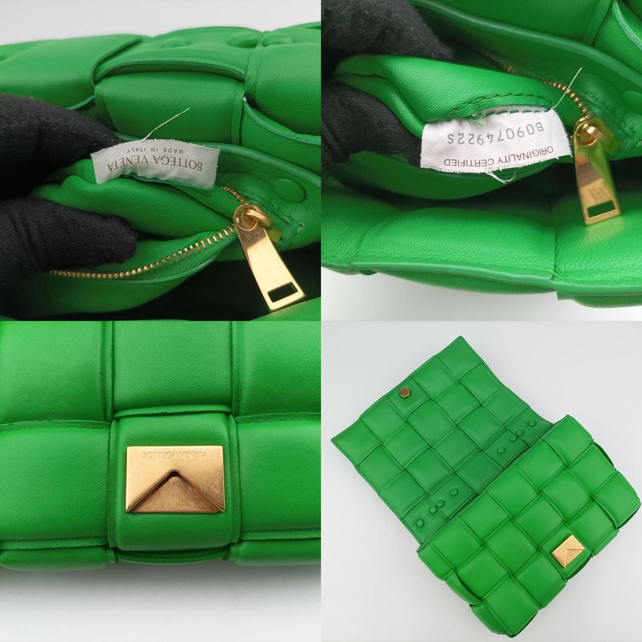  ボッテガヴェネタBottega Venetaザ チェーン カセット グリーン ラムスキン メッセンジャーバッグ ショルダーバッグ
