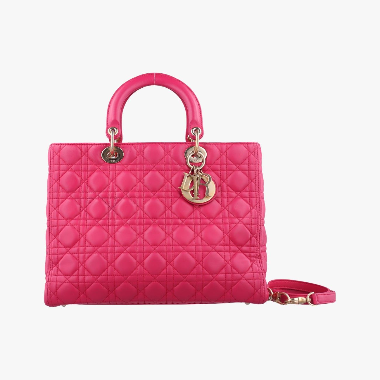 クリスチャンディオールChristian Diorレディディオール ローズ レッド ラムスキン 15-BO-0124