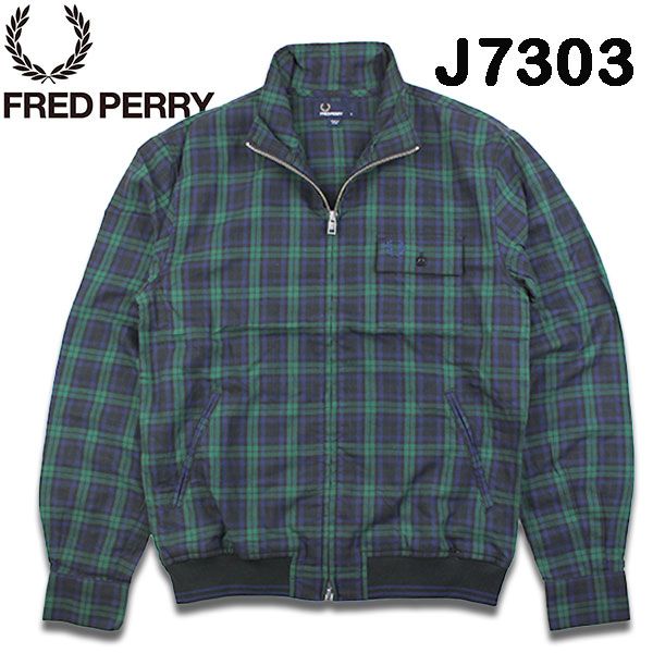 フレッドペリー ジャケット メンズ FRED PERRY BLACK WATCH TIPPED TARTAN SHIRT JACKET ブラックウォッチ チェック コットンシャツジャケット J7303 英国ブランド UKモデル
