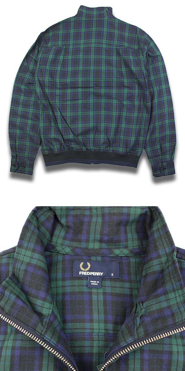フレッドペリー ジャケット メンズ FRED PERRY BLACK WATCH TIPPED TARTAN SHIRT JACKET ブラックウォッチ チェック コットンシャツジャケット J7303 英国ブランド UKモデル