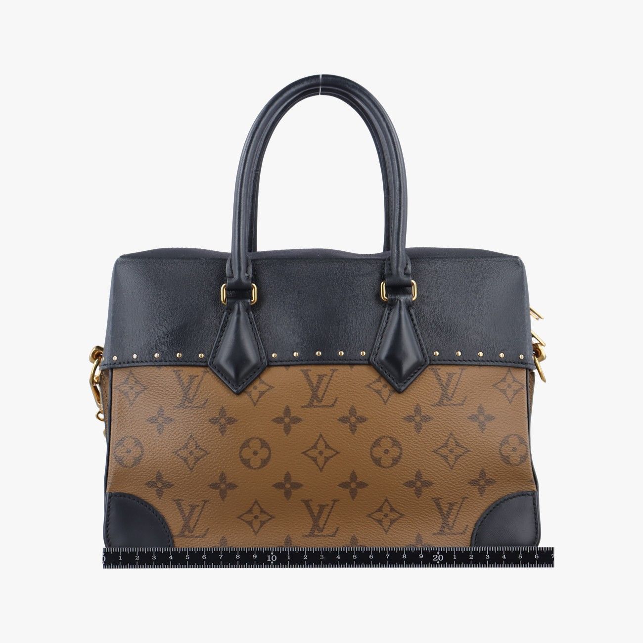ルイヴィトンLouis Vuittonモノグラムリバース シティ マル モノグラム ブラウン系×ブラック モノグラムキャンバス×レザー M43595 BA0158