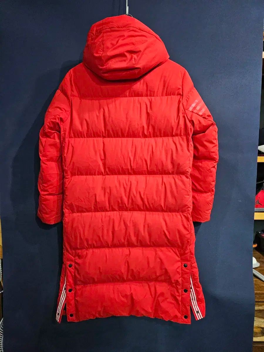 アディダス レッドCOLOR メンズ 100 グースダウン ダウンジャケット ロング丈