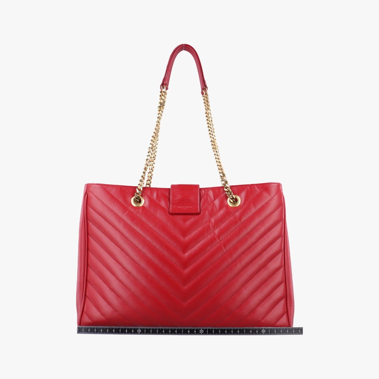 イヴサンローランYves Saint Laurentモノグラム チェーントートバッグ レッド レザー 342025 PMR342025.1213