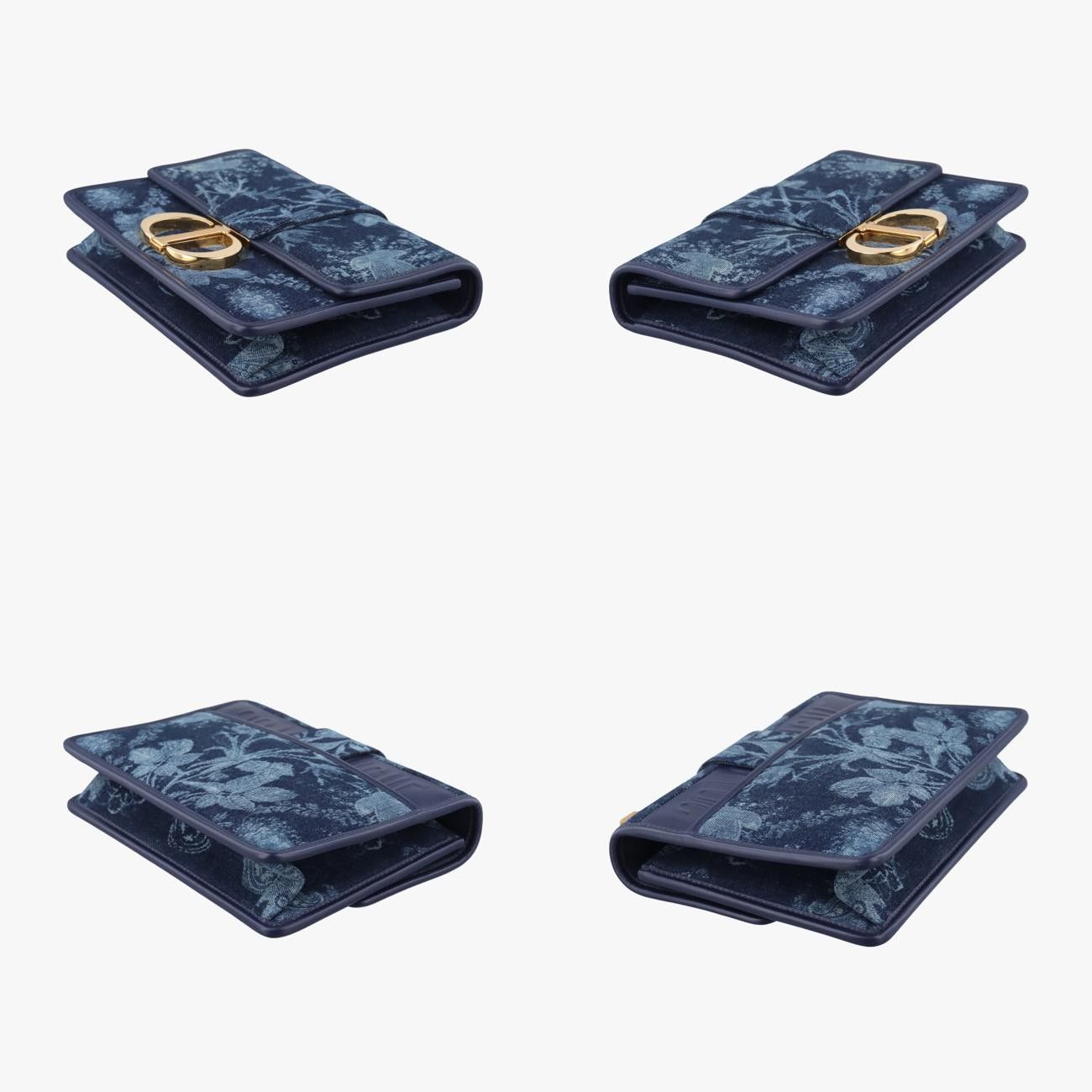  クリスチャンディオールChristian Dior 30 モンテーニュ ブルー デニム 02-MA-0221 メッセンジャーバッグ ショルダーバッグ