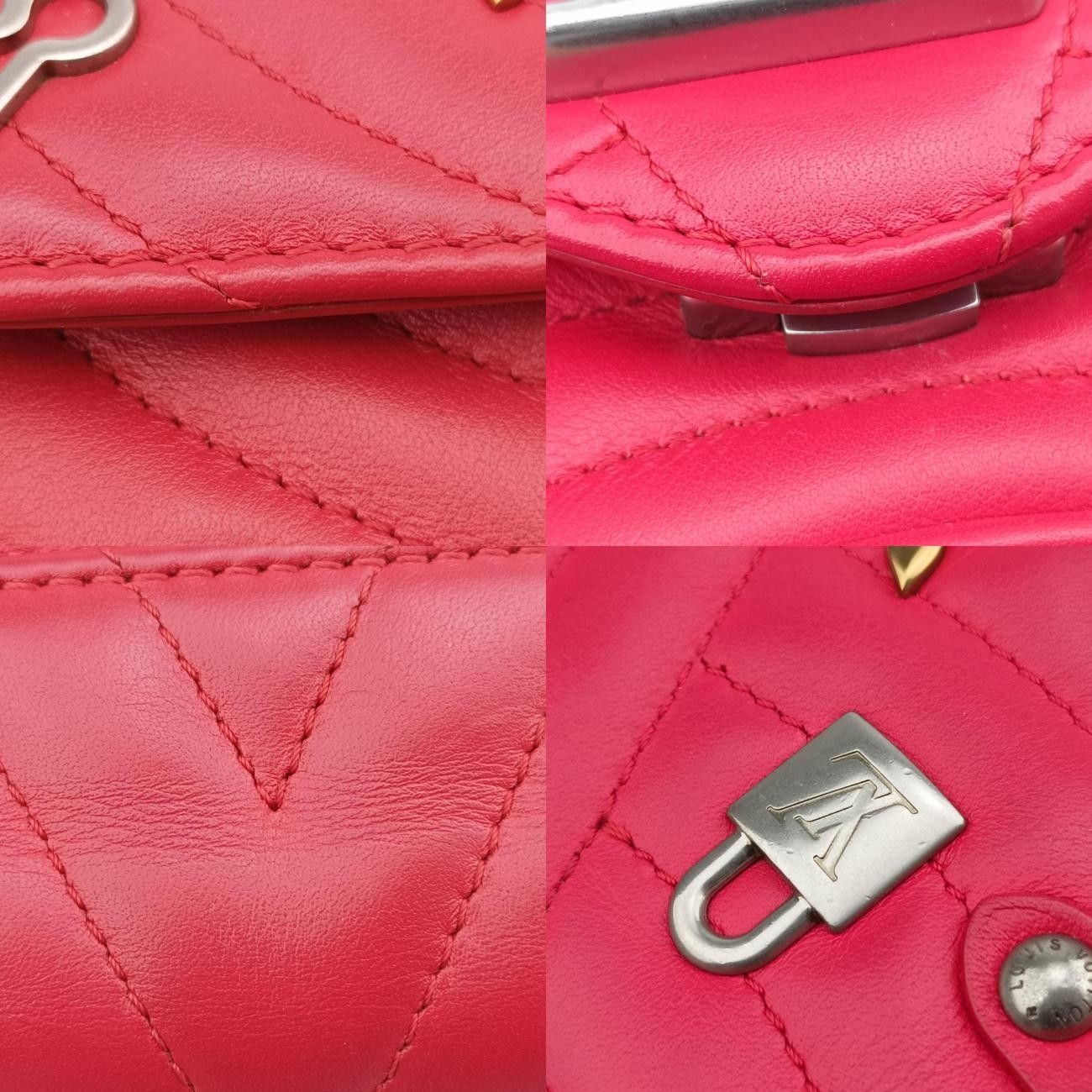 ルイヴィトンLouis Vuittonニューウェーブ ラブロックPM レッド レザー