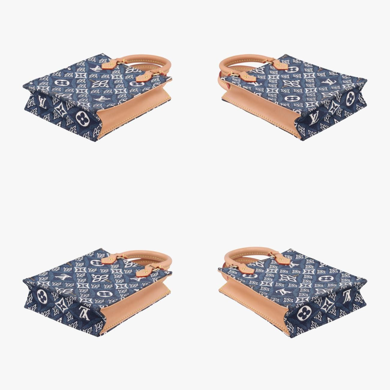  ルイヴィトンLouis Vuitton プティット サックプラ 2020 AW ネイビー×ホワイト×ベージュ モノグラム ジャガード M 80288 SP 4200 ICチップ メッセンジャーバッグ ショルダーバッグ