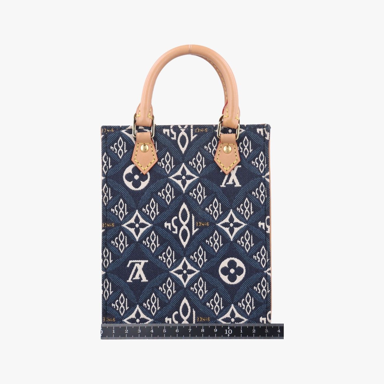 ルイヴィトンLouis VuittonSINCE1854 プティット サックプラ 2020AW ネイビー×ホワイト×ベージュ モノグラム ジャガード M80288 SP4200 ICチップ
