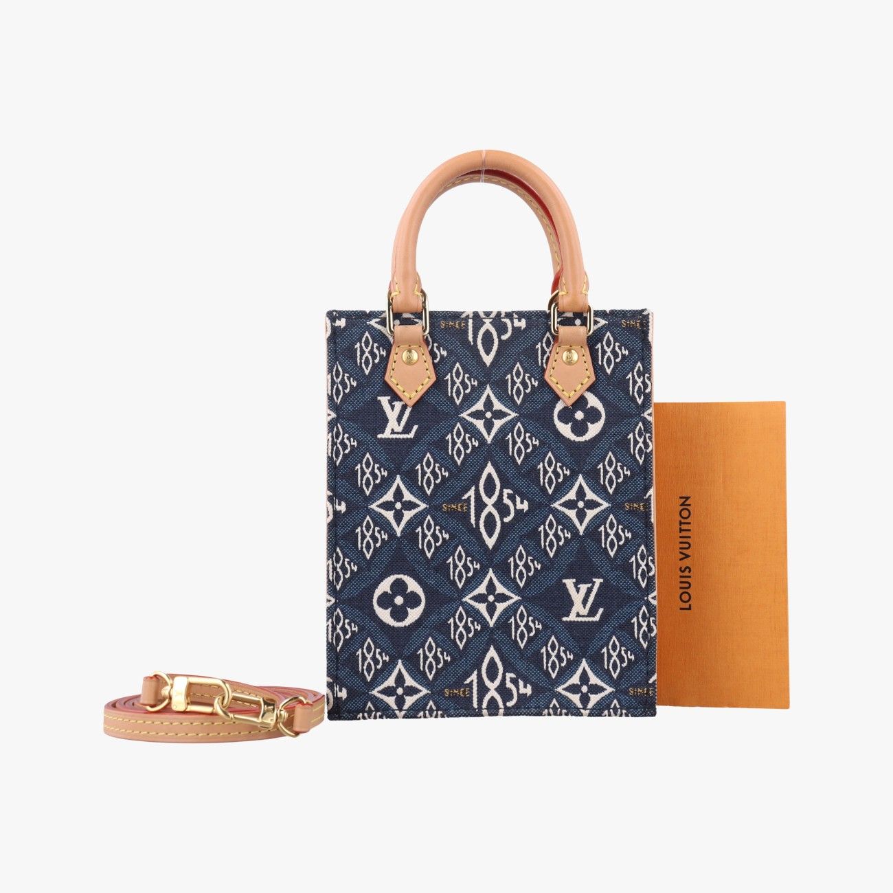 ルイヴィトンLouis VuittonSINCE1854 プティット サックプラ 2020AW ネイビー×ホワイト×ベージュ モノグラム ジャガード M80288 SP4200 ICチップ